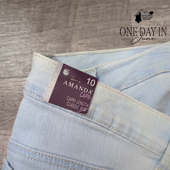 Gloria Vanderbilt Amanda Capri Jeans Size 10 - Picture 2 of 6